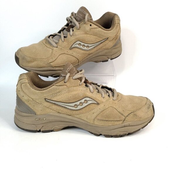 Saucony Progrid Integrity ST2 Tan Suede Sneakers Women's Size 9.5 - Picture 1 of 9